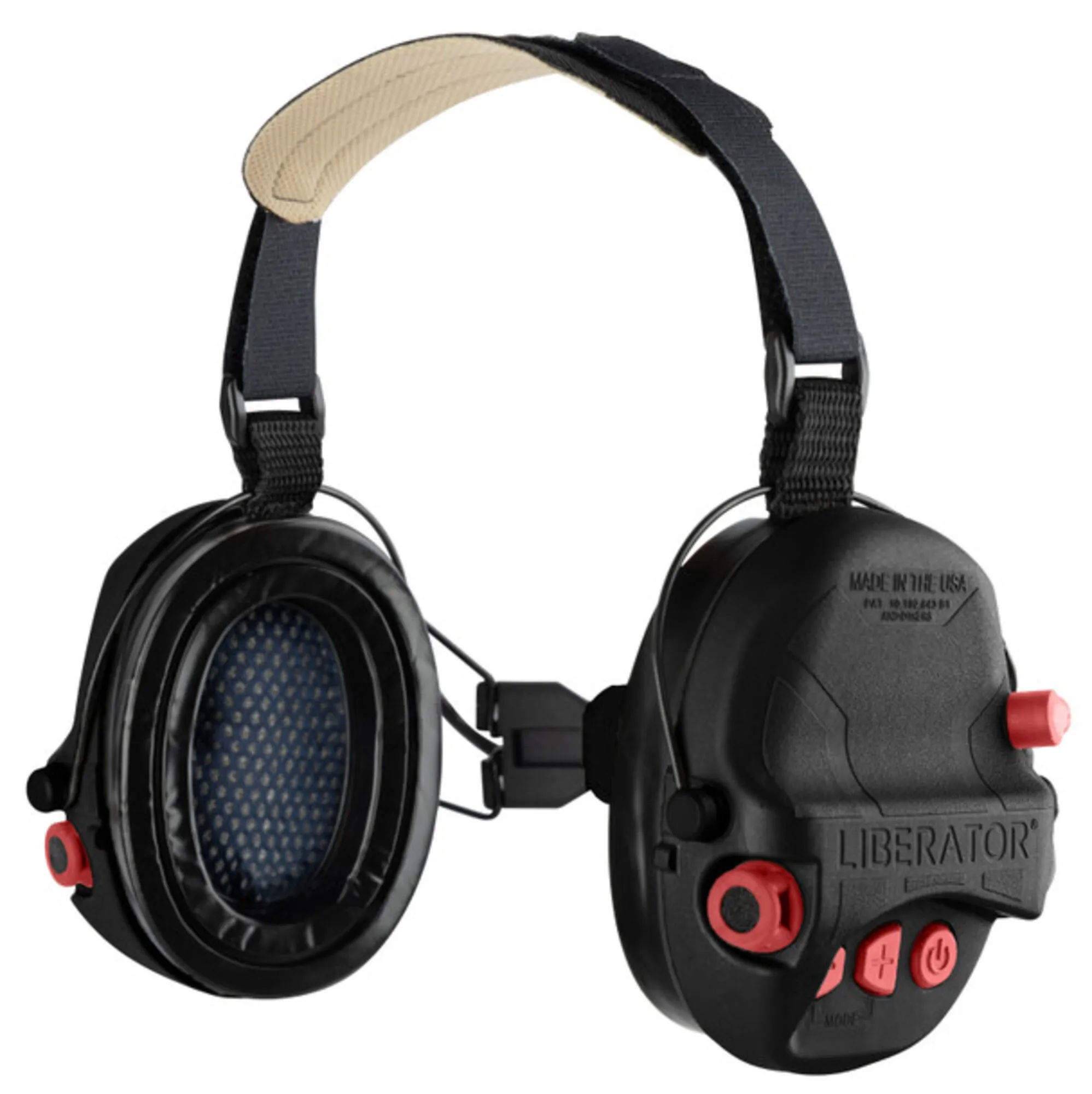 Safariland Liberator HP 2.0 Hearing Protection with BTH and Team Wendy Helmet Mount in Black/Red
